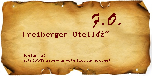 Freiberger Otelló névjegykártya